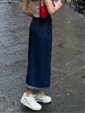 Mango Long Denim Skirt